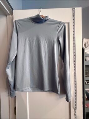 Wilfred Powder Blue Long Sleeve Mock Neck Top